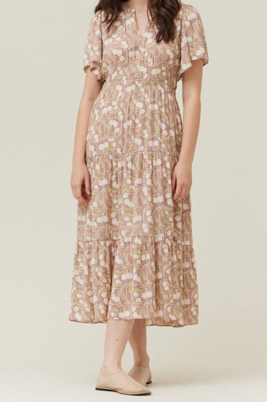 Nude Floral Dress