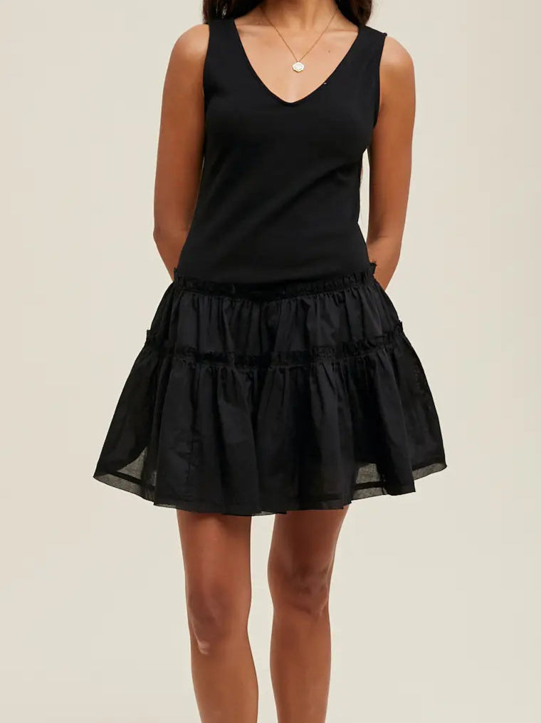 Mixed Media Mini Dress