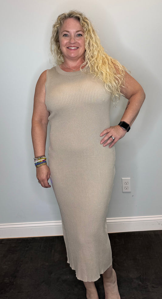 Ribbed Sweater Dress