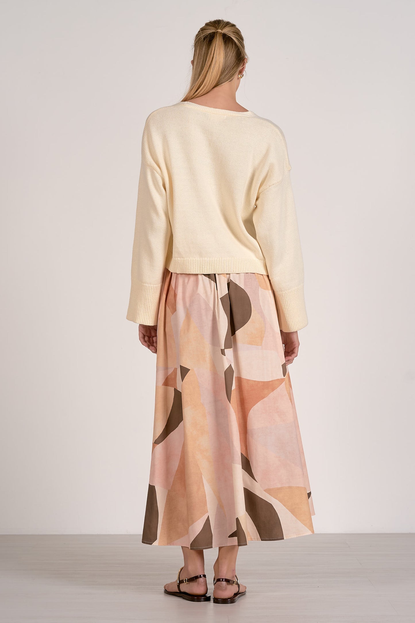Neutral Midi Skirt