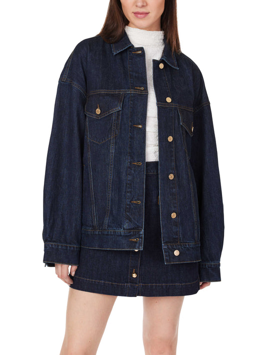 Oversized Dark Denim Jacket