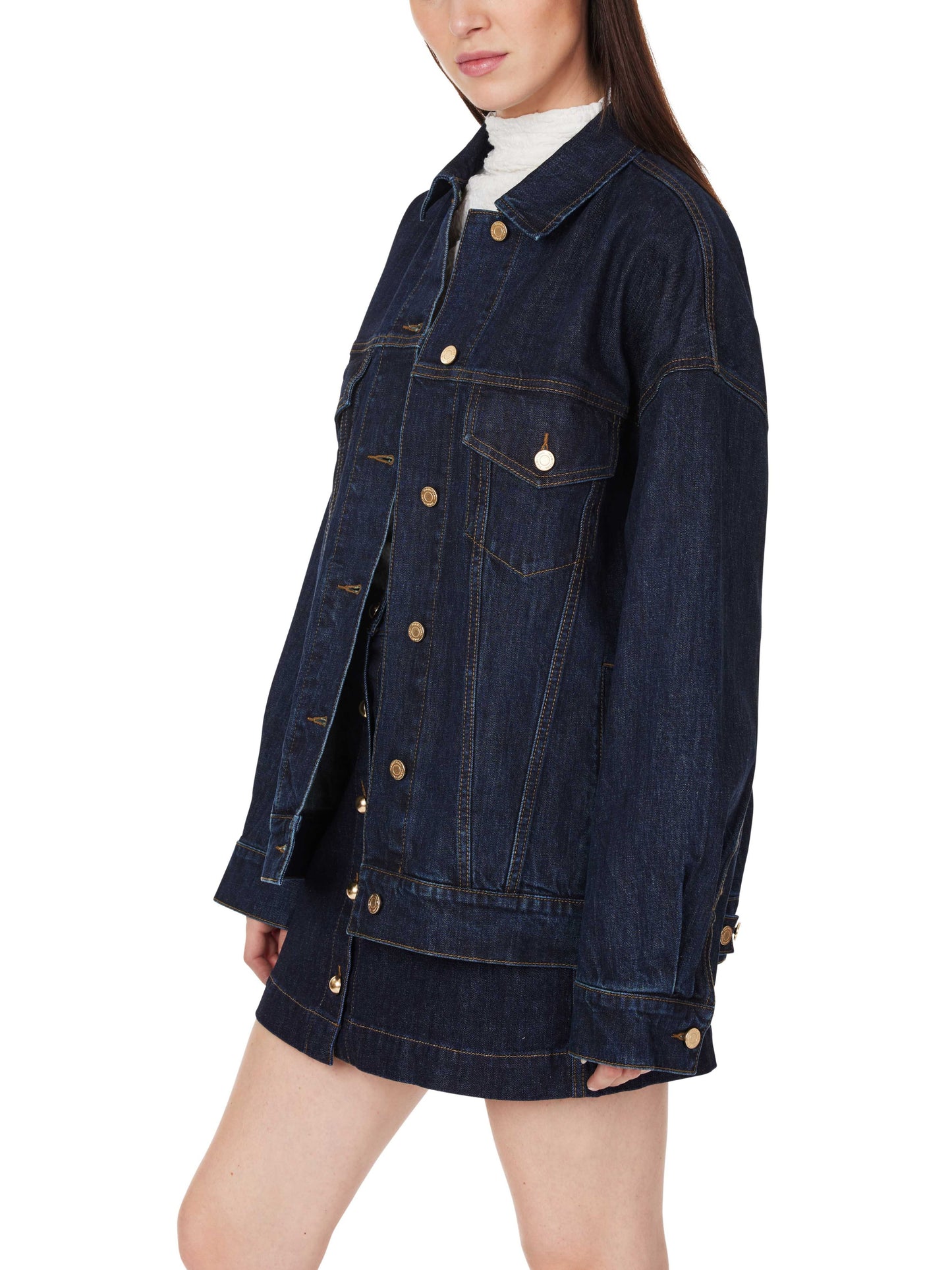 Oversized Dark Denim Jacket