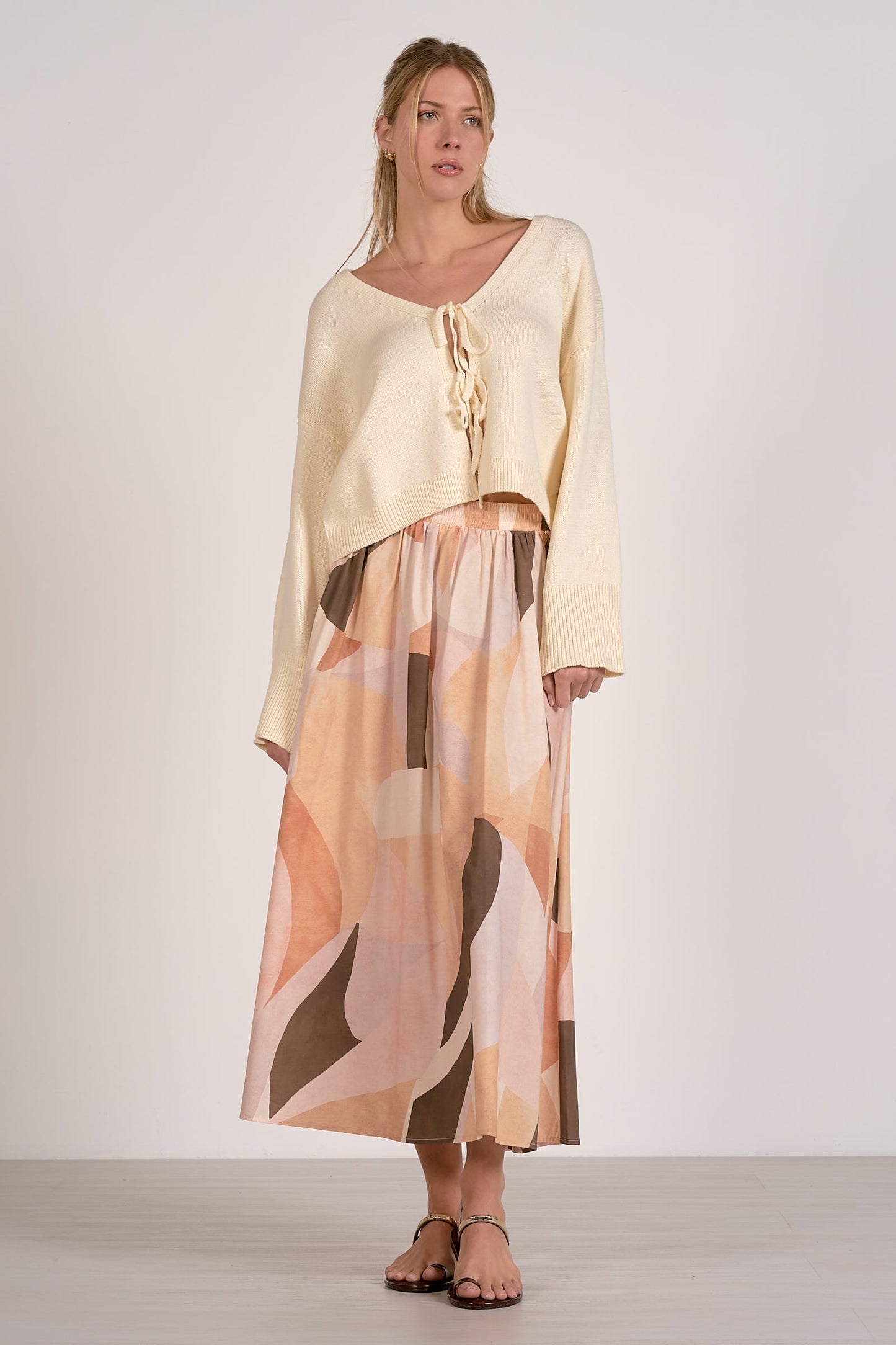 Neutral Midi Skirt