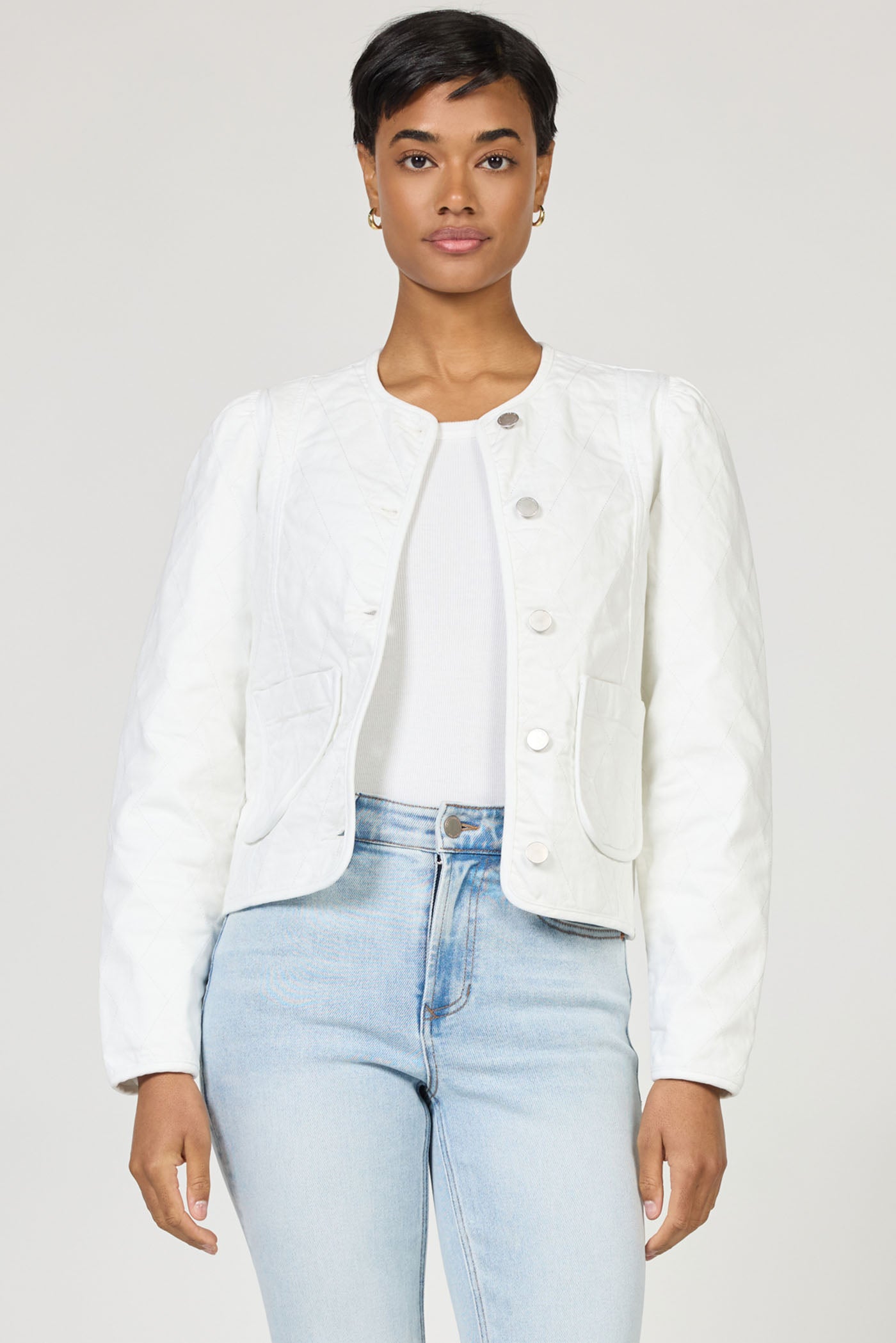 Quilted Denim Jacket