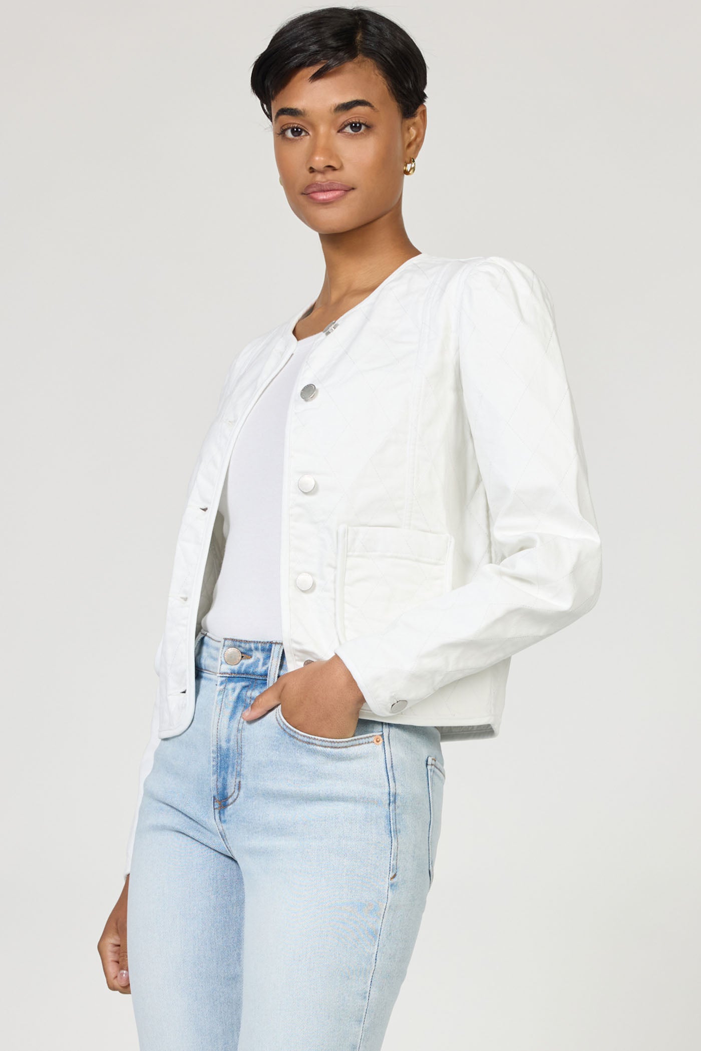 Quilted Denim Jacket