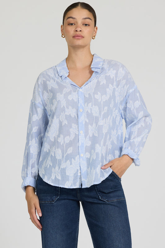 Floral Stripe Blouse
