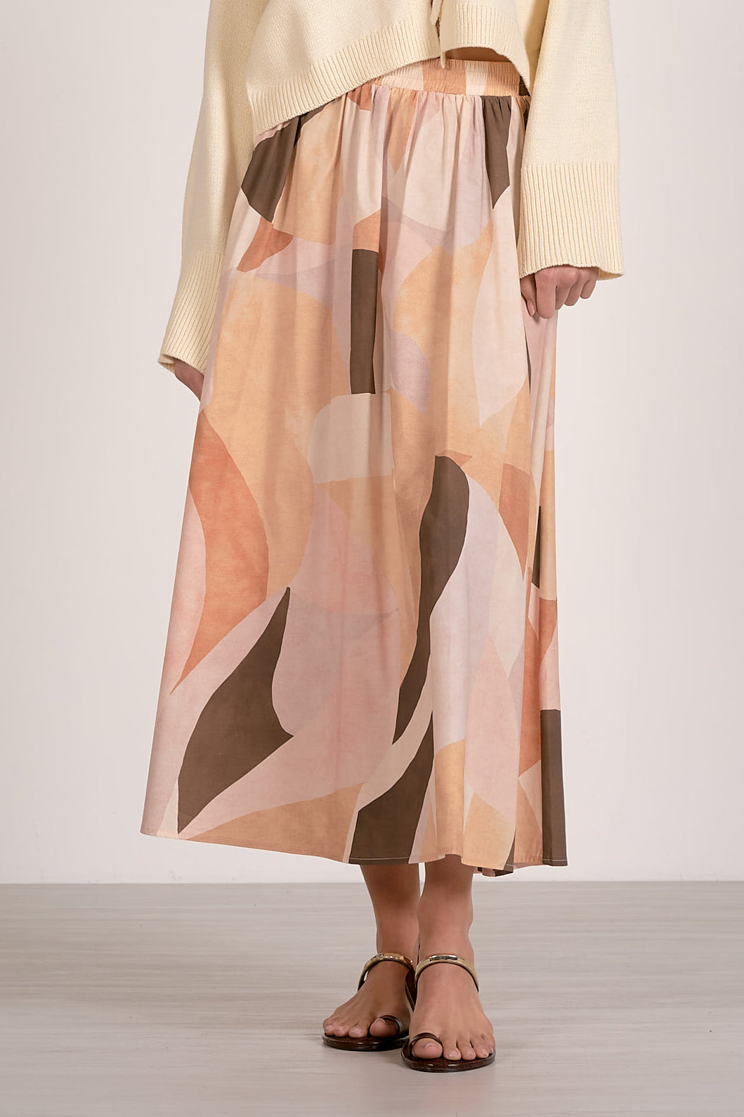 Neutral Midi Skirt